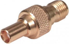 31 MCX-SMA-50-1/111 NE, Straight Adapter, MCX Socket - SMA Socket, 50Ohm, Huber+Suhner