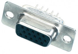 09563515500, D-Sub high-density socket 44P, Harting