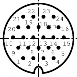99 0740 00 24, Device socket, 24-pin 694 Poles=24 Female, Binder