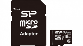 SP016GBSTHDU3V10SP, MicroSD card superior UHS-1 (U3) 16 GB, 90 MB/s, 80 MB/s, Silicon Power