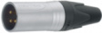 NC3MXX-HE XLR cable plug, 3 Poles XX/HE Soldering Connection Nickel - Plated