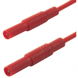 MLS GG 25/2.5 ROT / RED, Safety test lead diam. 4 mm Red 25 cm 2.5 mm2 CAT III, SKS Kontakttechnik