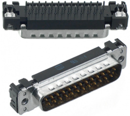 09654616712, D-Sub plug 37 Male Solder PCB THT/Straight, Harting