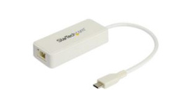 US1GC301AUW, Dual Port Network Adapter NIC with USB Port USB-C - RJ45/USB-A White, StarTech