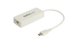 US1GC301AUW, Dual Port Network Adapter NIC with USB Port USB-C - RJ45/USB-A White, StarTech.com