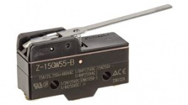 Z-15GW55-B, Basic Switch, 1CO, Hinge Lever, Omron