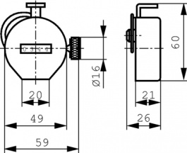 344, Hand piece counter Thumb ring, HENGSTLER