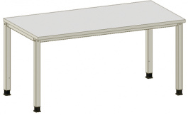 L1-00 Z01, Lab table 1600 x 800 mm light grey, Elabo