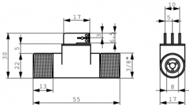 173938, Flow sensor, Gems Sensors & Controls