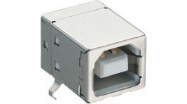 2411 02, USB 2.0 B connector, Socket, angled, Lumberg Connect