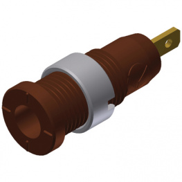 MSEB 2610 F2,8 AU BRAUN / BROW, Safety socket diam. 2 mm Brown CAT II, SKS Kontakttechnik