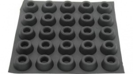 RND 455-00573, Rubber Feet  diam. 22 mm x 10 mm Black, RND Components