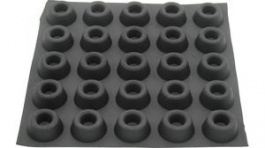 RND 455-00573, Rubber Feet&nbsp;&nbsp;diam. 22 mm x 10 mm Black, RND Components