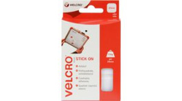 VEL-EC60235, Stick On Squares White 25 mmx25 mm Pack of 24 pieces, VELCRO
