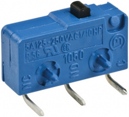 1050.3102, Micro switch 5 A Plunger Snap-action switch 1 change-over (CO), Marquardt