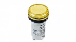 YW1P-1BUQ4Y, Pilot Light Yellow 24 VAC/DC, IDEC