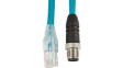 DR04QR118 TL357 Sensor Cable M12 Plug RJ45 Plug 3 m 1.6 A 30 VAC/42 VDC