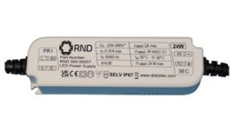 RND 500-00057, LED Driver, Constant Voltage, 24W 1A 24V IP67, RND power
