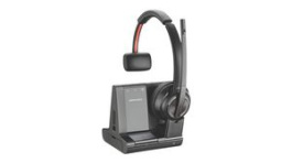 207322-02, Headset, Savi 8200, Mono, On-Ear, 20kHz, Wireless/DECT/Bluetooth, Black, Poly