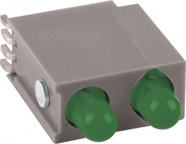 1201.8821, PCB LED, SMD 3 mm round green/green, Mentor