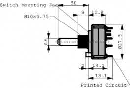 GCK1024, Rotary Switch 3-Bit Gray-Code 8Pos, Lorlin