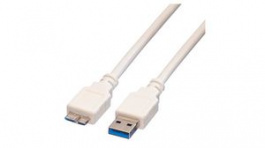11998875, USB Cable USB-A Plug - USB Micro-B Plug 2m White, Value