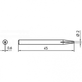 4SPI152111, Soldering tip Chisel shaped 2 mm, Weller