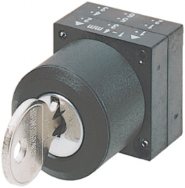 3SB3000-4DD11, Переключатель: поворотный с ключом; 3; 22мм; черный; IP65; O22,5мм, Siemens