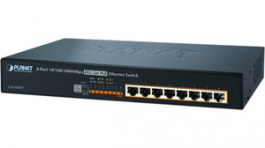 GSD-808HP, Network Switch 8x 10/100/1000 Desktop, Planet