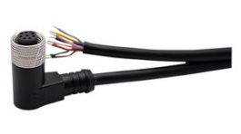 RND 205-01227, M12 Cable Connector, 5m, Right Angle, Socket, 8 Poles, A-Coded, Solder, RND Connect
