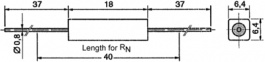 350-8 R039 5%, Проволочный резистор 0.039 Ω 4 W ± 5 %, Vitrohm