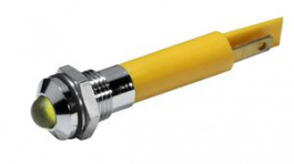 19510432, LED Indicator, Yellow, 7mcd, 230V, 8mm, IP67, CML INNOVATIVE TECHNOLOGIES