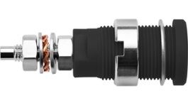 SEB 6446 Ni / SW, Laboratory socket diam. 4 mm Black CAT III, Schutzinger