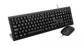 CKU200UK, Keyboard and Mouse, 1600dpi, CKU200, UK English, QWERTY, Cable, V7