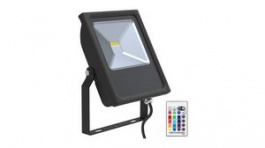 141002, LED Floodlight with Remote 20W RGBW Black, Bailey