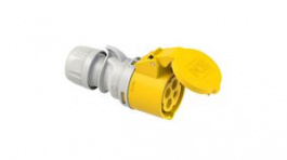 214-4, CEE Socket SHARK 4P 2.5mm² 16A IP44 110V Yellow/White, PC Electric