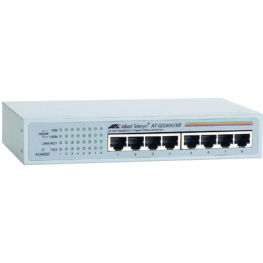 AT-GS900/8E, Switch 8x 10/100/1000 - Desktop 19", Allied Telesis