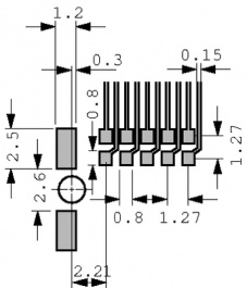 154740, Socket SMC, horizontal Female 12, Erni / TE