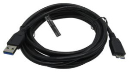 RND 765-00081, USB 3.0 A Plug to USB 3.0 Micro-B Plug Cable 3m Black, RND Connect