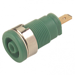 SEB 2610 F4,8 GREEN, Safety socket diam. 4 mm Green CAT III, SKS Kontakttechnik