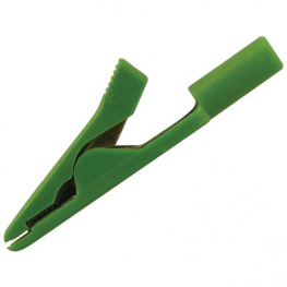 MA 1 S GREEN, Crocodile clip diam. 2 mm green, SKS Kontakttechnik