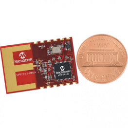MRF24J40MA-I/RM, Модуль: RF; ZigBee; 2,4ГГц; 4-wire SPI; -95дБм; 0дБм; 23/19мА, Microchip