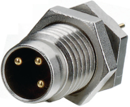 09 3391 81 04, Panel-mount plug, 768 series 4-pole M8, Binder