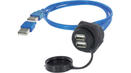 1310-1035-01, Кабель / адаптер; гнездо USB A x2,вилка USB A x2; 1310; IP67, Encitech Connectors