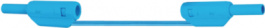 SLK205-K 015CM BLUE, Safety test lead diam. 2 mm blue 15 cm CAT II, Staubli (former Multi-Contact )