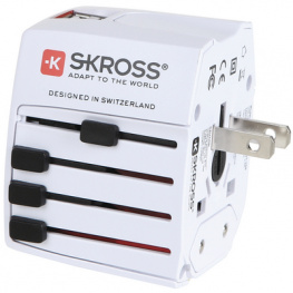 1.302156, World Travel Adapter MUV USB USA / CN / AU Euro / UK / HK / USA / AU / CN, SKross