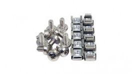 CABSCREWM62 [100 шт], Screws and Cage Nuts, Pack of 100 Pieces, M6, 12mm, Nickel-Plated Steel, StarTech.com