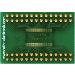 RE933-10, Laboratory card FR4 Epoxide + chem. Ni/Au TSSOP56 Adapter, Roth Elektronik