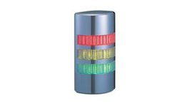 WE-302FB-RYG, Stacking Beacon, Wall Mount, Red/Orange/Green, WE, 24VAC/DC, Chrome, PATLITE