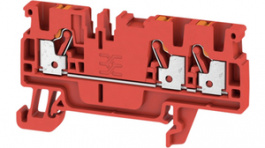 1521800000, A3C 2.5 RD terminal block, clamp, 3 poles, 24a, 2.5mm2, red, Weidmuller